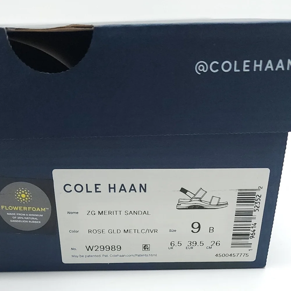 Cole Haan Zerogrand Women's Meritt Rose Gold Sport Sandals Size 9B